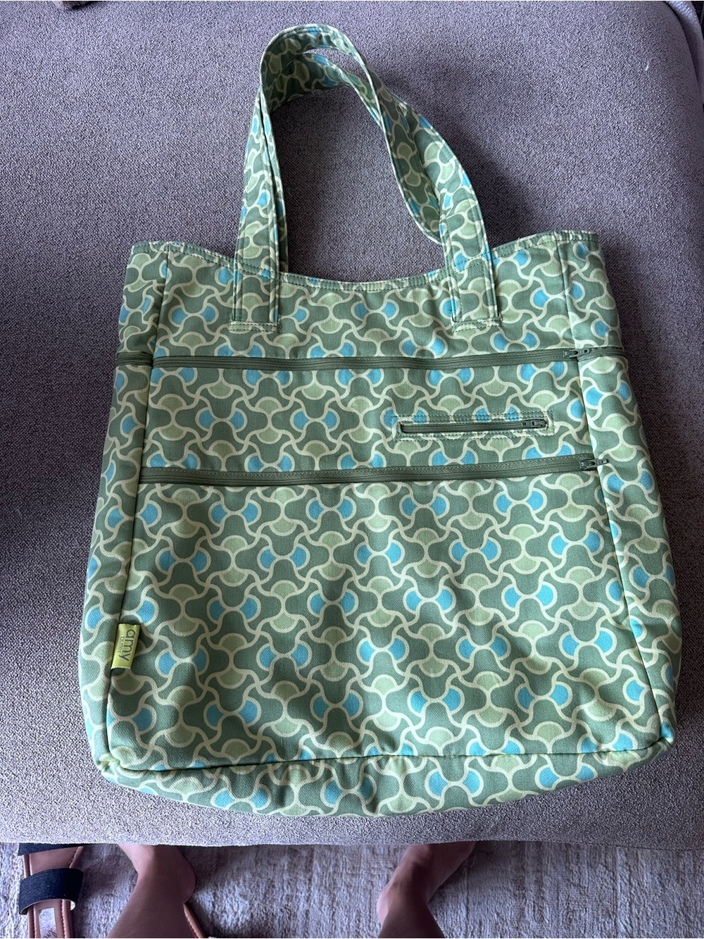 Green Patterned Tote Bag by Lug - Everyday Carry